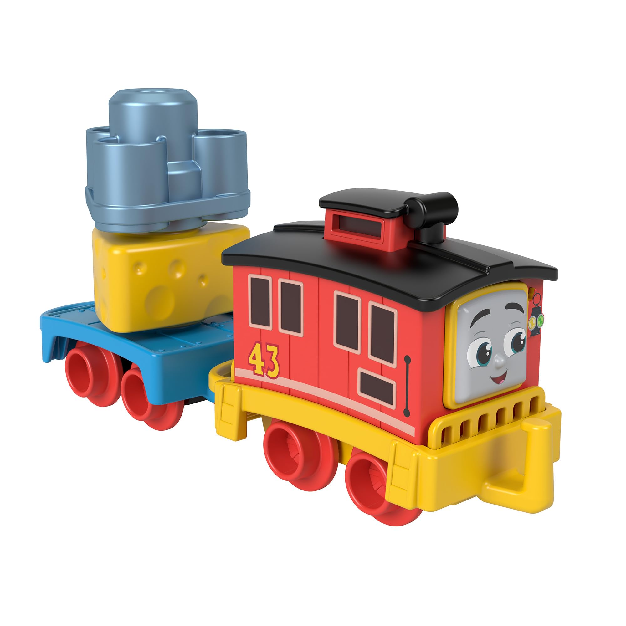 Thomas & Friends Toddler Toy My First Brake Car Bruno Push-Along Vehicle with Stacking Cargo for Preschool Kids Ages 18+ Months, HXP56
