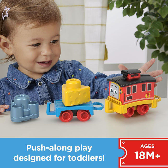 Thomas & Friends Toddler Toy My First Brake Car Bruno Push-Along Vehicle with Stacking Cargo for Preschool Kids Ages 18+ Months, HXP56