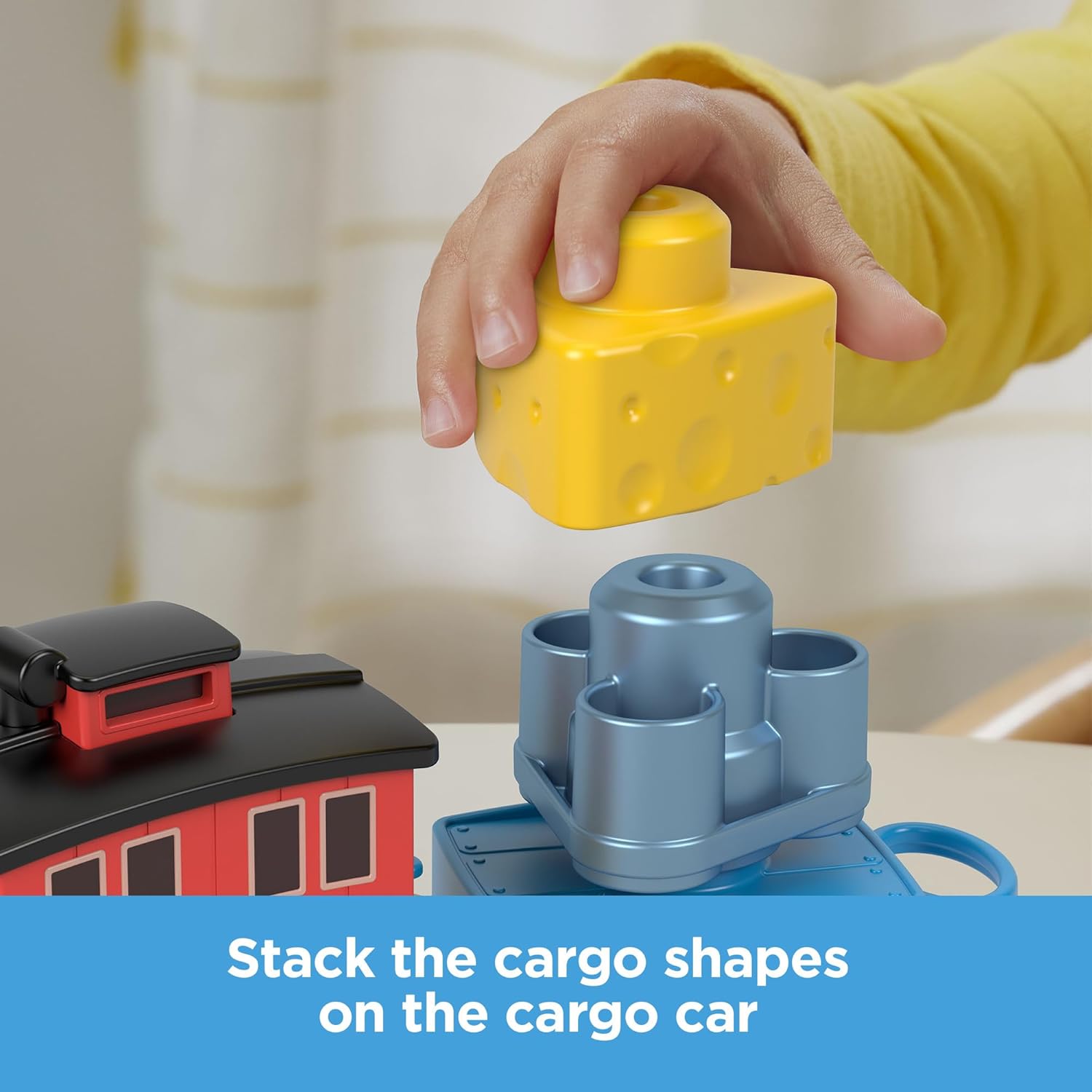 Thomas & Friends Toddler Toy My First Brake Car Bruno Push-Along Vehicle with Stacking Cargo for Preschool Kids Ages 18+ Months, HXP56