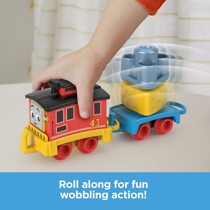 Thomas & Friends Toddler Toy My First Brake Car Bruno Push-Along Vehicle with Stacking Cargo for Preschool Kids Ages 18+ Months, HXP56