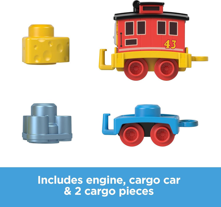 Thomas & Friends Toddler Toy My First Brake Car Bruno Push-Along Vehicle with Stacking Cargo for Preschool Kids Ages 18+ Months, HXP56