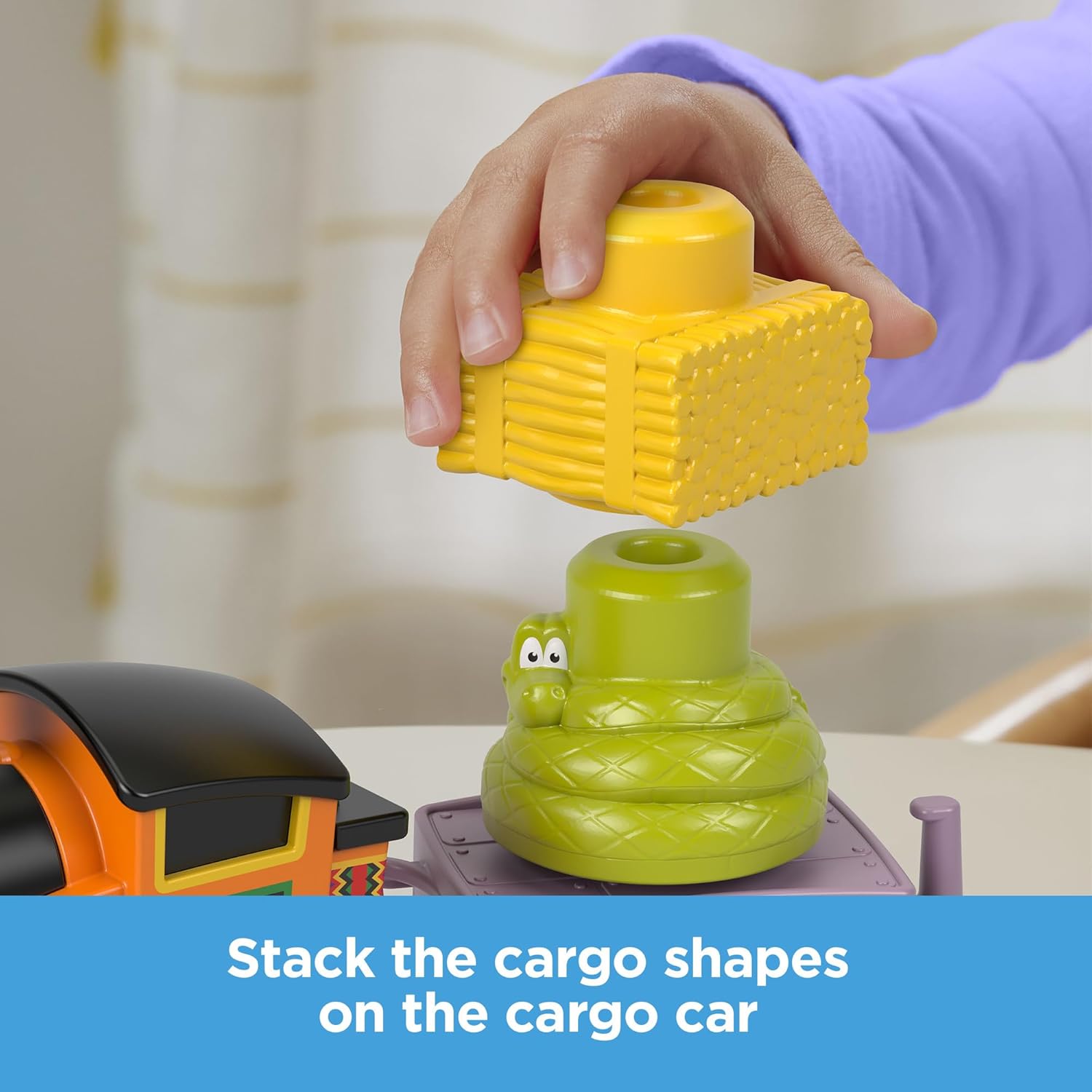 Thomas & Friends Toddler Toy My First Nia Push-Along Train with Stacking Cargo for Kids Ages 18+ Months, HYG34