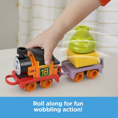 Thomas & Friends Toddler Toy My First Nia Push-Along Train with Stacking Cargo for Kids Ages 18+ Months, HYG34