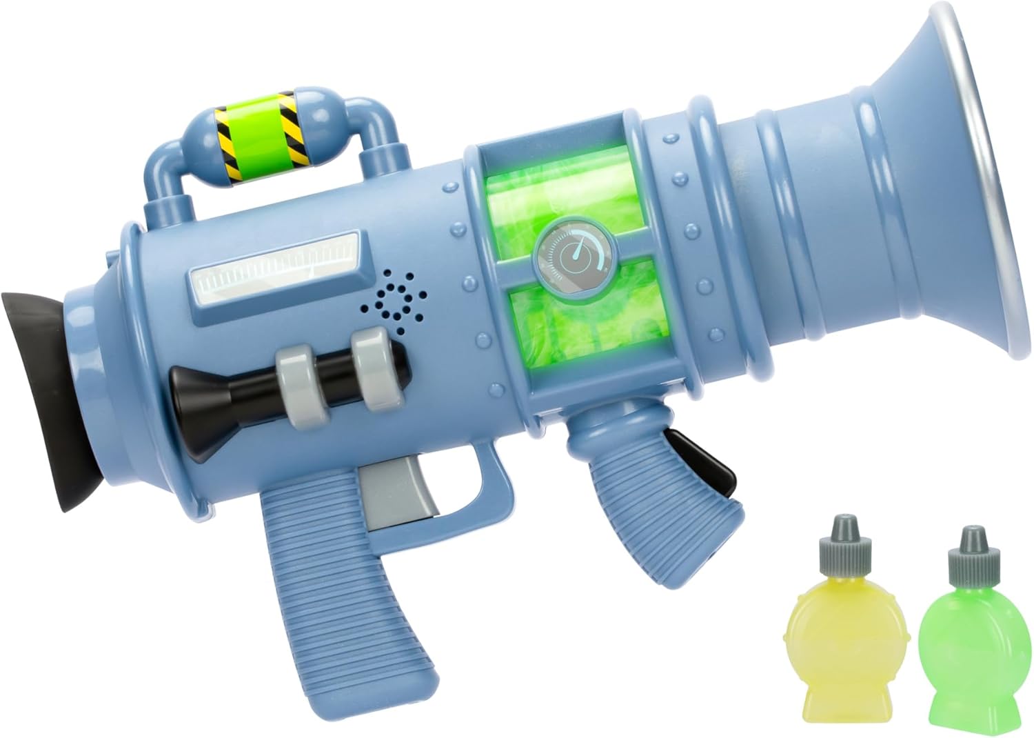 Despicable Me 4 The Ultimate Fart Blaster; Blasts out REAL Fart Rings of fog; Plays 15 Different Fart Sounds Lights Up and Emits Smells; It Includes 2 Different Scented Fart Formulas