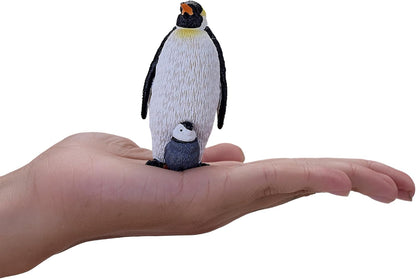 MOJO – Emperor Penguin with Chick | Hand-Painted Toy Figure | Sealife Collection | True to Life & Highly Detailed | Designed in UK