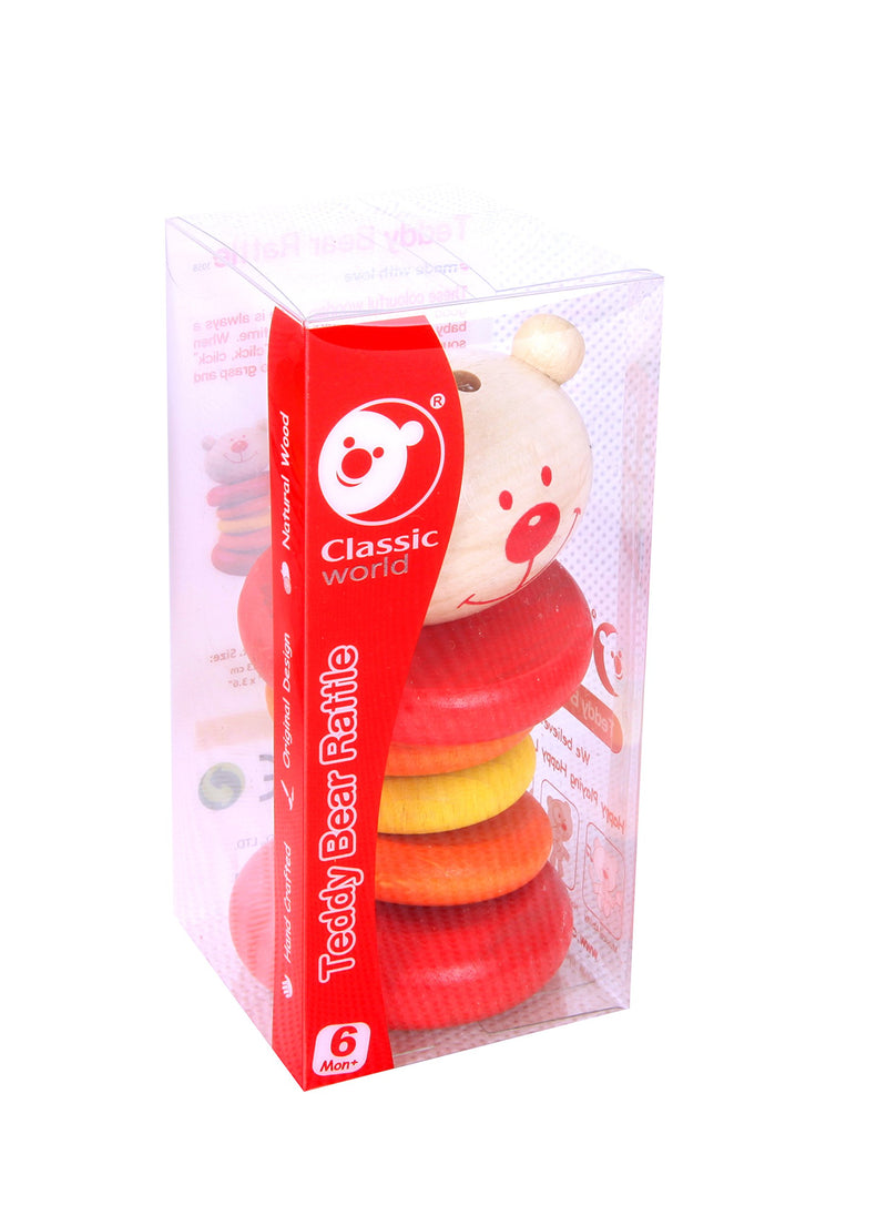 Classic World 3058 Bear Rattle with Display