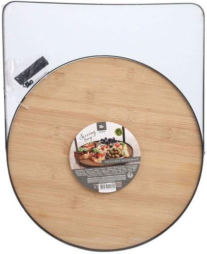 Serveerplateau Bamboe/Metaal 35cm