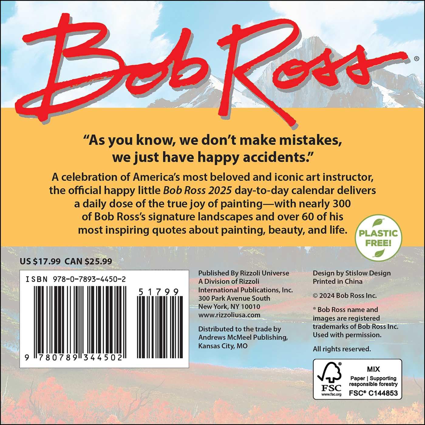 Bob Ross 2025 Day-to-Day Calendar