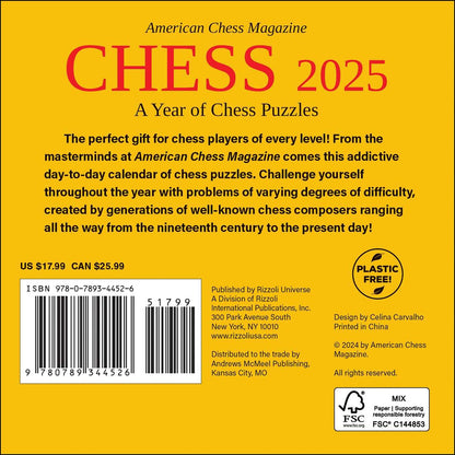 Chess 2025 Day-to-Day Calendar