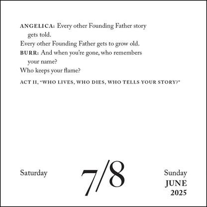 Hamilton 2025 Day-to-Day Calendar