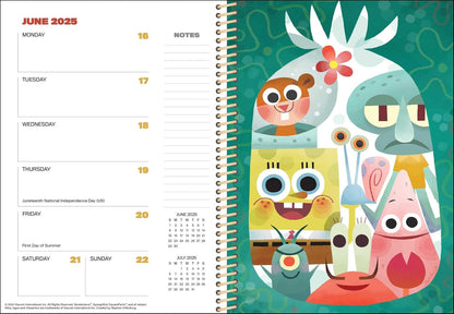 SpongeBob SquarePants 12-Month 2025 Planner Calendar