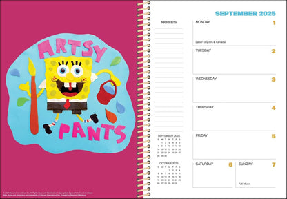 SpongeBob SquarePants 12-Month 2025 Planner Calendar
