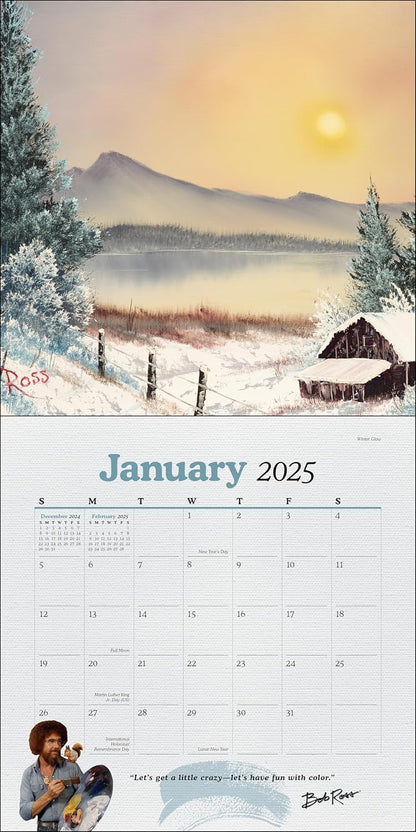 Bob Ross 2025 Wall Calendar