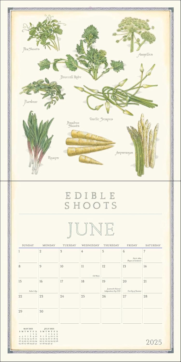 Farmer's Market 2025 Wall Calendar