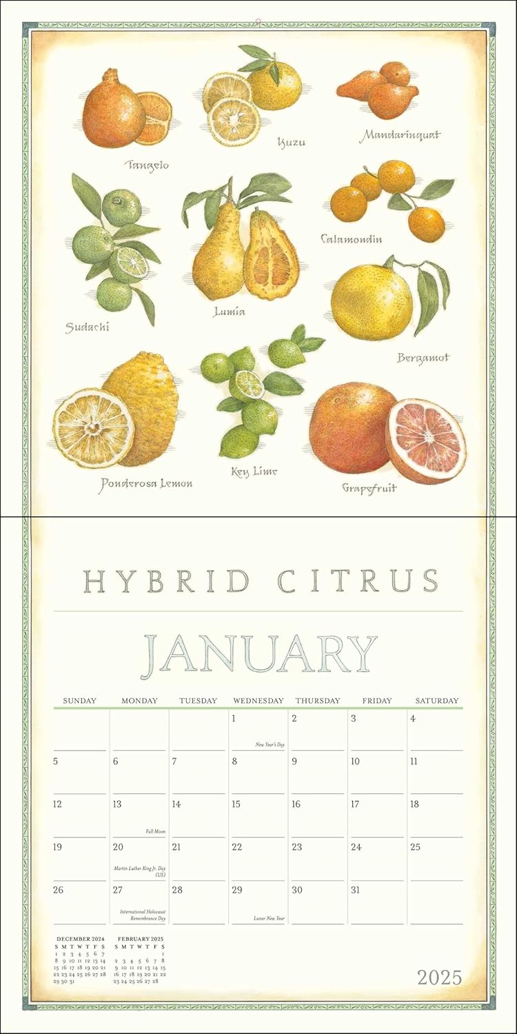 Farmer's Market 2025 Wall Calendar