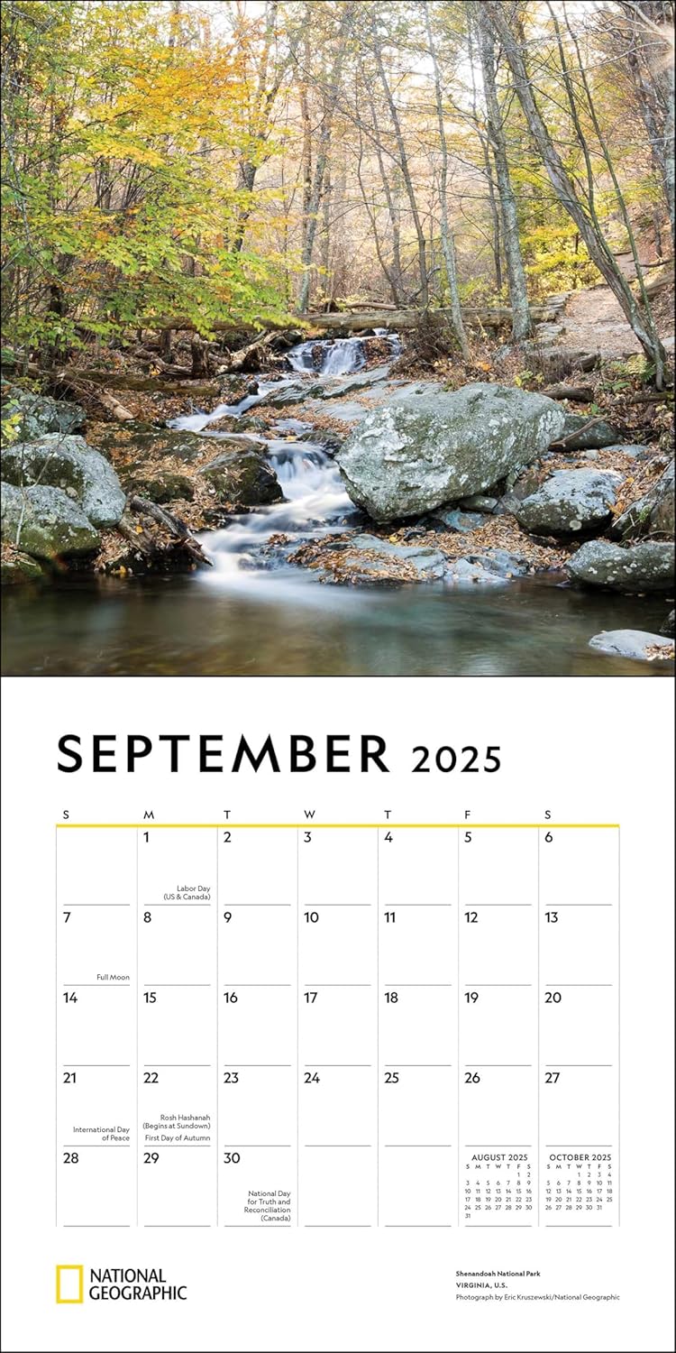 National Geographic: National Parks 2025 Wall Calendar