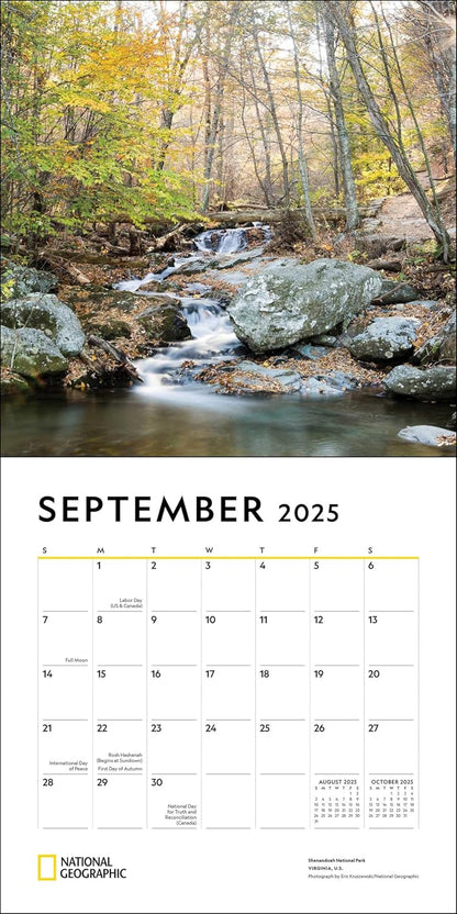 National Geographic: National Parks 2025 Wall Calendar