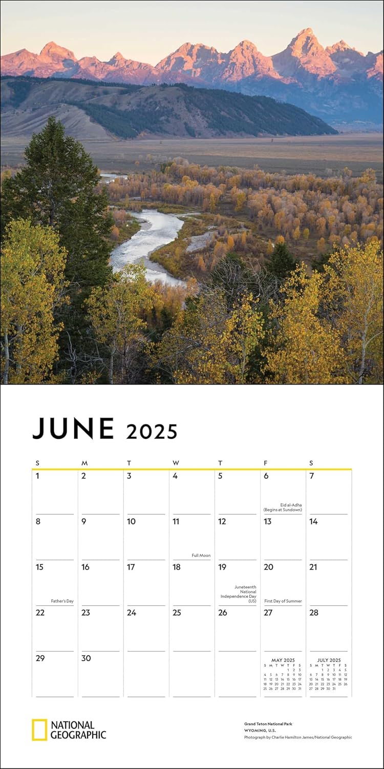 National Geographic: National Parks 2025 Wall Calendar