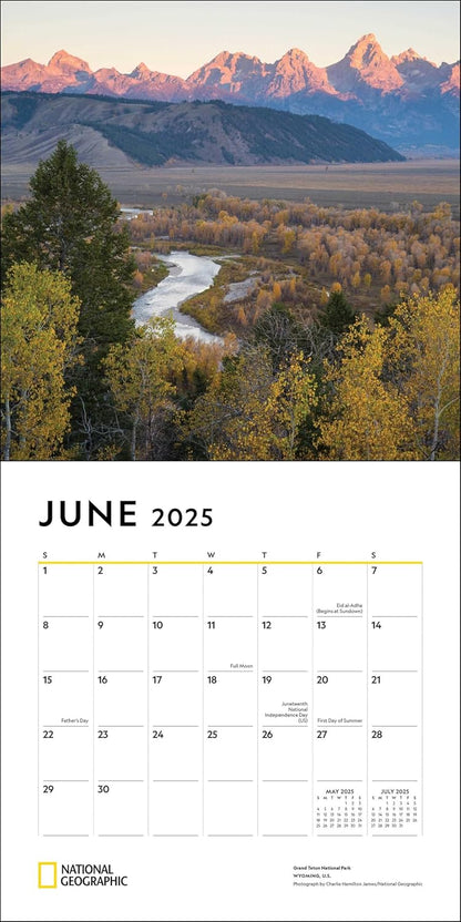 National Geographic: National Parks 2025 Wall Calendar