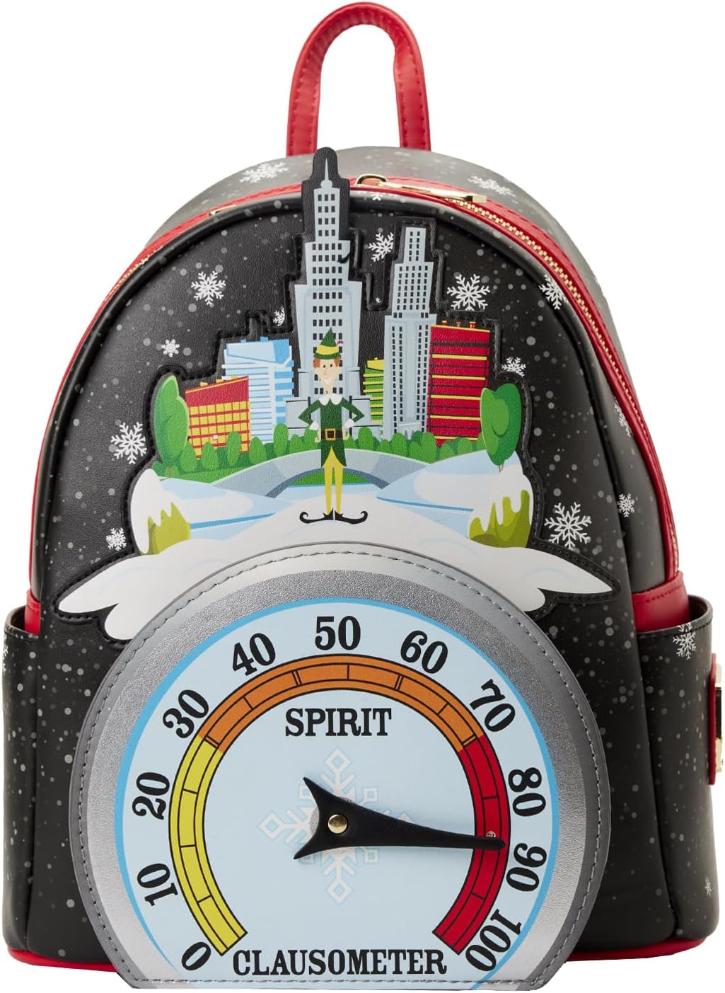 Loungefly Elf Clausometer Light Up Mini Backpack