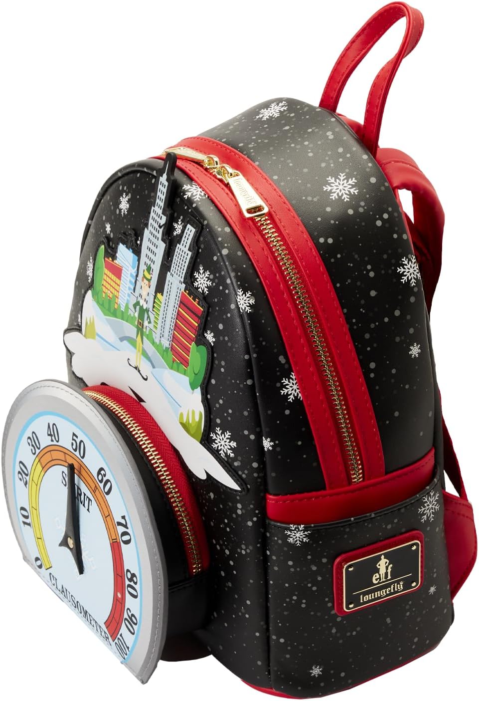 Loungefly Elf Clausometer Light Up Mini Backpack