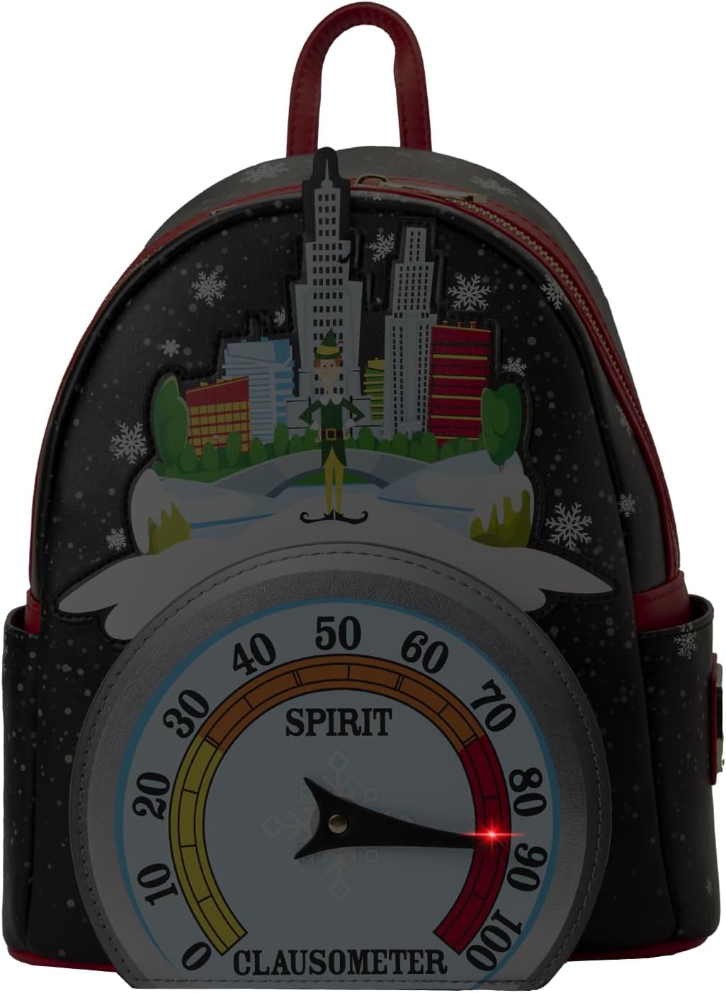 Loungefly Elf Clausometer Light Up Mini Backpack