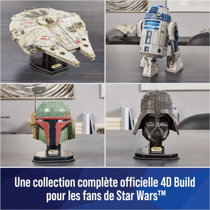 4D Build 6069817 R2-D2 Craft Cardboard, 201 Pieces, Star Wars Toy, Table Decoration, Building Toy, 3D Model Kit for Adults and Teenagers