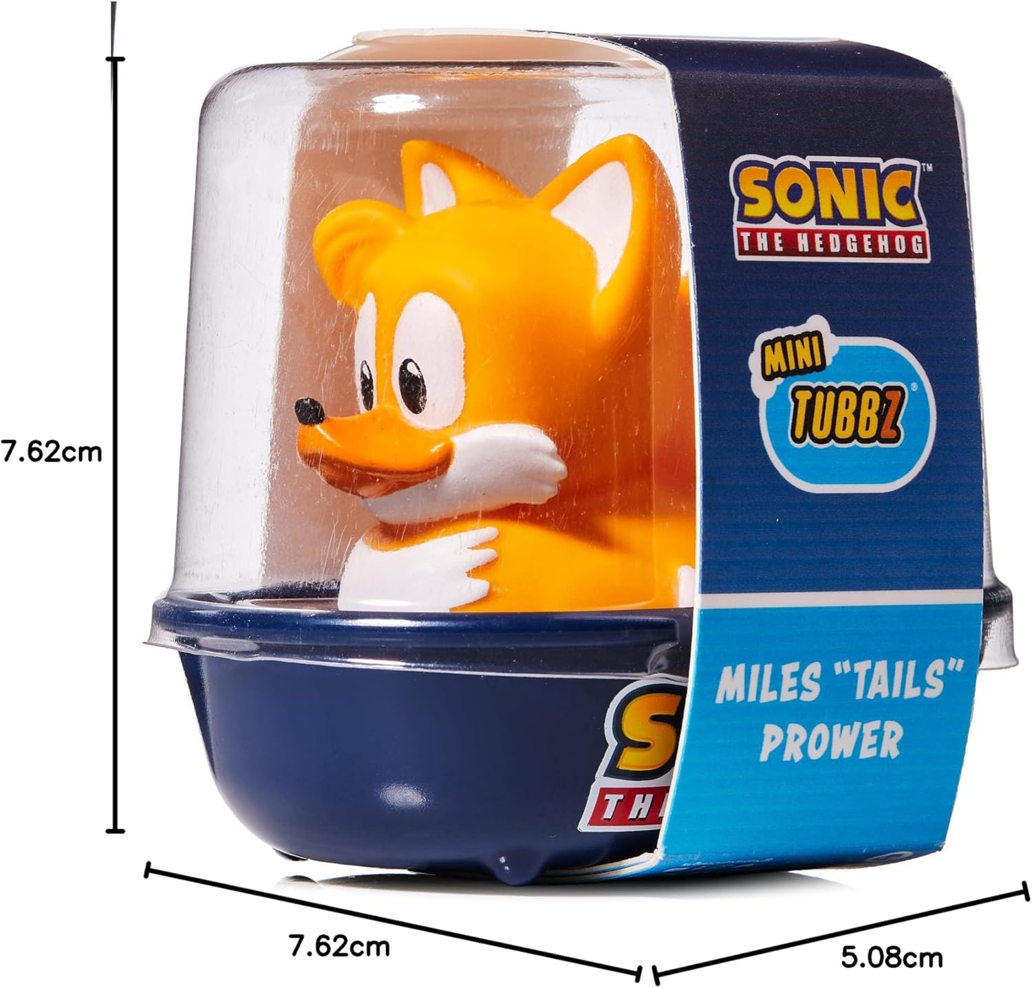 TUBBZ Mini: Sonic - Tails Figura Mini Coleccionable de Pato de Goma Disfrazado