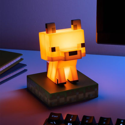 Paladone Minecraft Officially Licensed Fox Free Standing Desk Light, Gaming Room Decor and Merchandise for Boys and Girls, Nightlight Gift Accessory for Playroom and Bedroom
