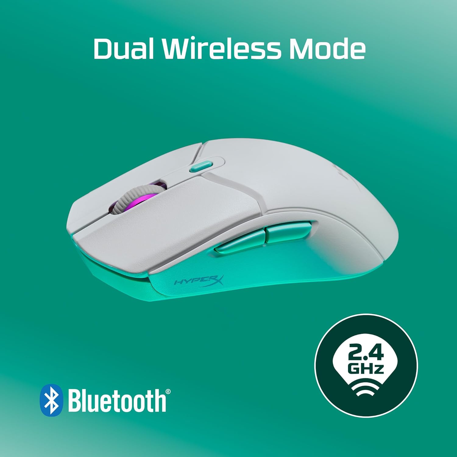 HyperX Pulsefire Haste 2 Core, Mouse Gaming Senza Filo, Connettività 2,4 GHz, Illuminazione RGB, 6 Tasti Programmabili, 12000 DPI, Resistenza fino a 20 Milioni di Clic, Batteria fino a 100 Ore, Nero