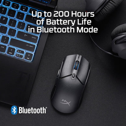 HyperX Pulsefire Haste 2 Core, Mouse Gaming Senza Filo, Connettività 2,4 GHz, Illuminazione RGB, 6 Tasti Programmabili, 12000 DPI, Resistenza fino a 20 Milioni di Clic, Batteria fino a 100 Ore, Nero