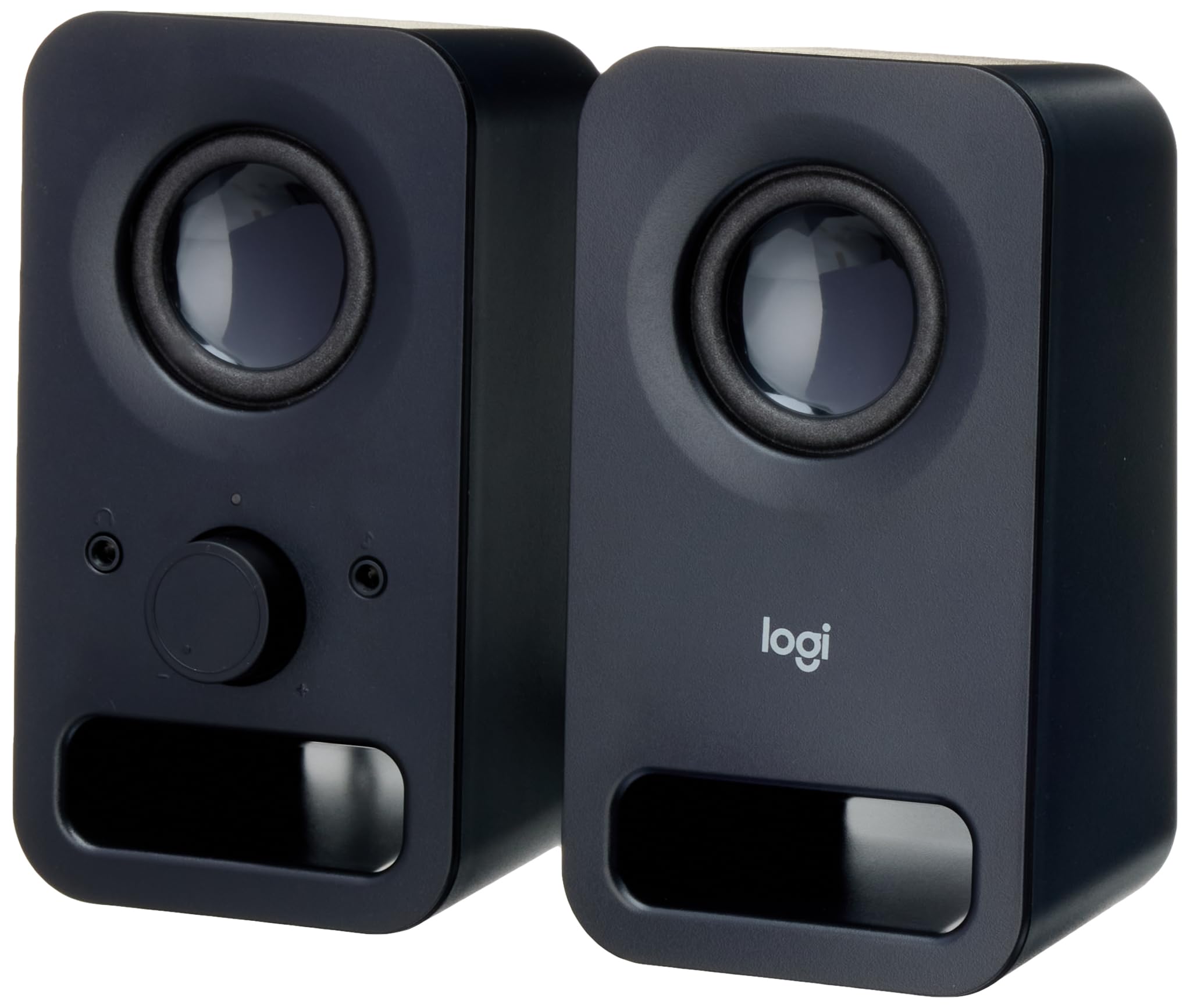 Logitech Z150 PC Speaker, Stereo Sound, 2 Speakers, 6 Watts Peak Power, 3.5mm Input, Right Speaker Controller, Headphone Jack, UK Plug, PC/TV/Mobile Phone/Tablet - Black