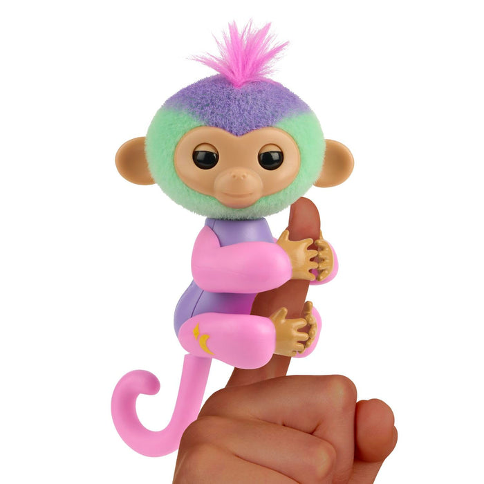 Fingerlings Magic Moods Interactive Baby Monkey, Norah (Teal & Purple), Tells Fortune and Mood, 70+ Sounds & Reactions (Ages 5+