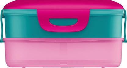 Maped Picnik Barbie - Contenitore per il pranzo con 2 scomparti modulari, di cui 1 scomparto impermeabile, facile da lavare in lavastoviglie, 1,4 l, licenza ufficiale Barbie