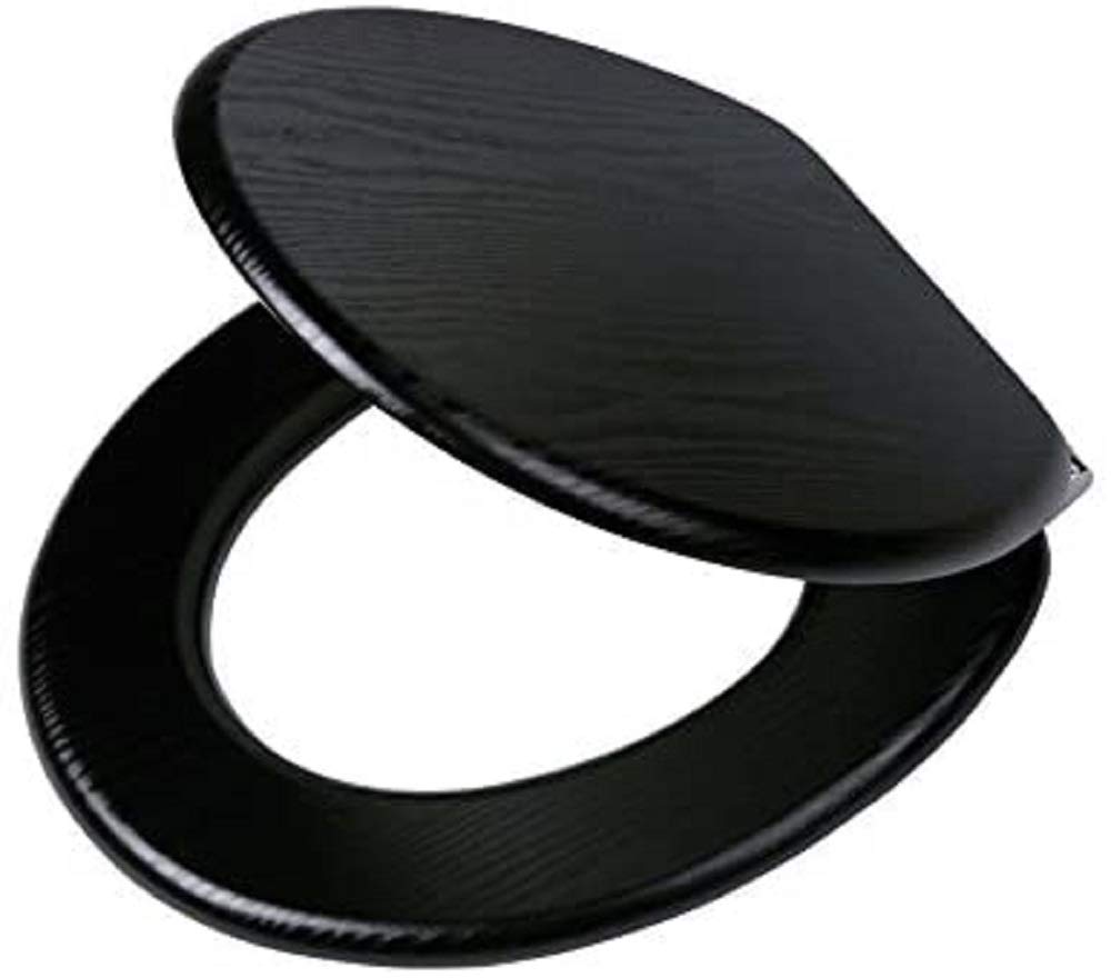 Tiger Toilet Seat Wood - Black