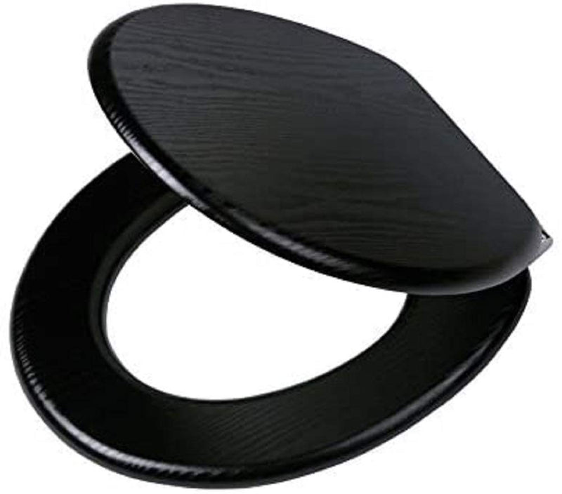 Tiger Toilet Seat Wood - Black
