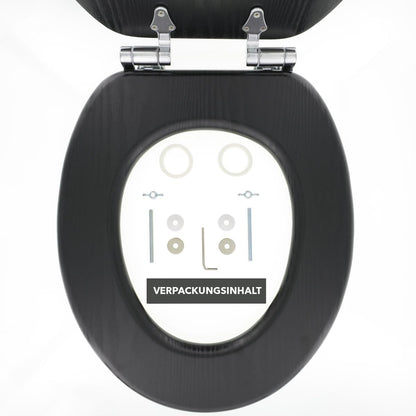 Tiger Toilet Seat Wood - Black