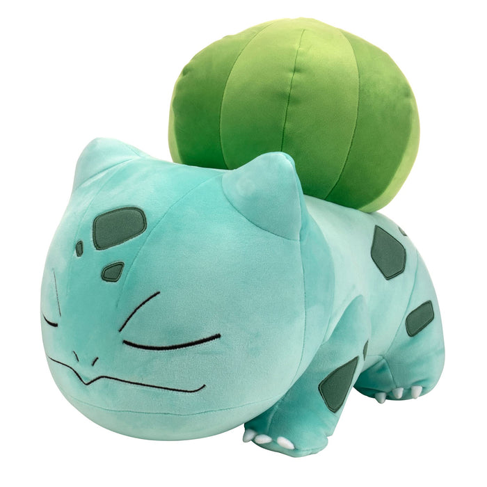 Pokémon 18-Inch Plush Sleeping Bulbasaur - Cuddly Must Have Fans- Plush for Traveling, Car Rides, Nap Time, and Play Time,Multicolour Multicolor