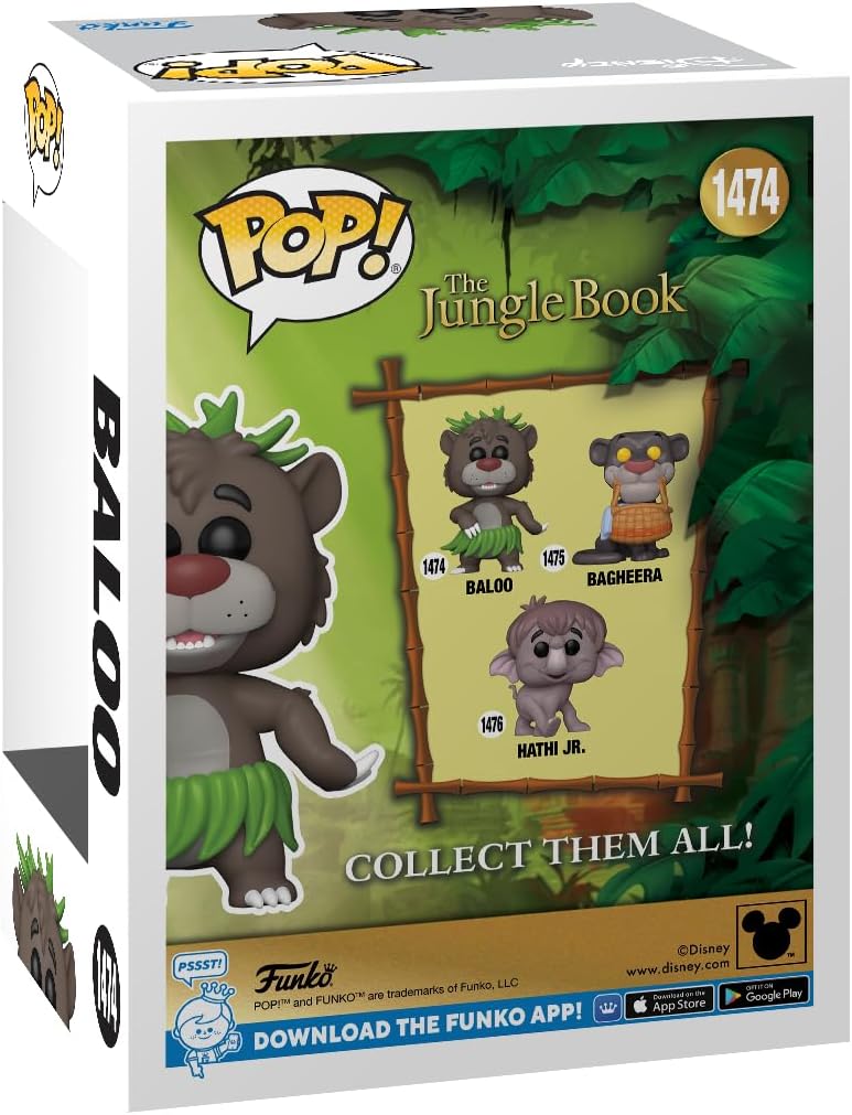 Funko Pop! Disney: TJB - Baloo Bear - Jungle Book - Collectable Vinyl Figure - Gift Idea - Official Merchandise - Toys for Kids & Adults - Movies Fans - Model Figure for Collectors and Display
