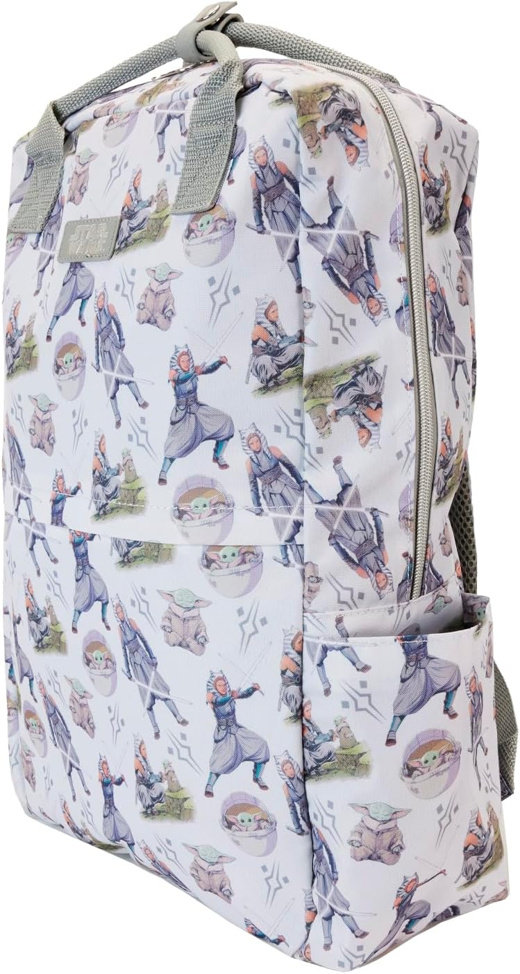 Loungefly Disney: Backpack: Star Wars: Ahsoka AOP - Premium Vegan Leather - Gift Idea - Official Merchandise - for Boys, Girls Men and Women - TV Fans