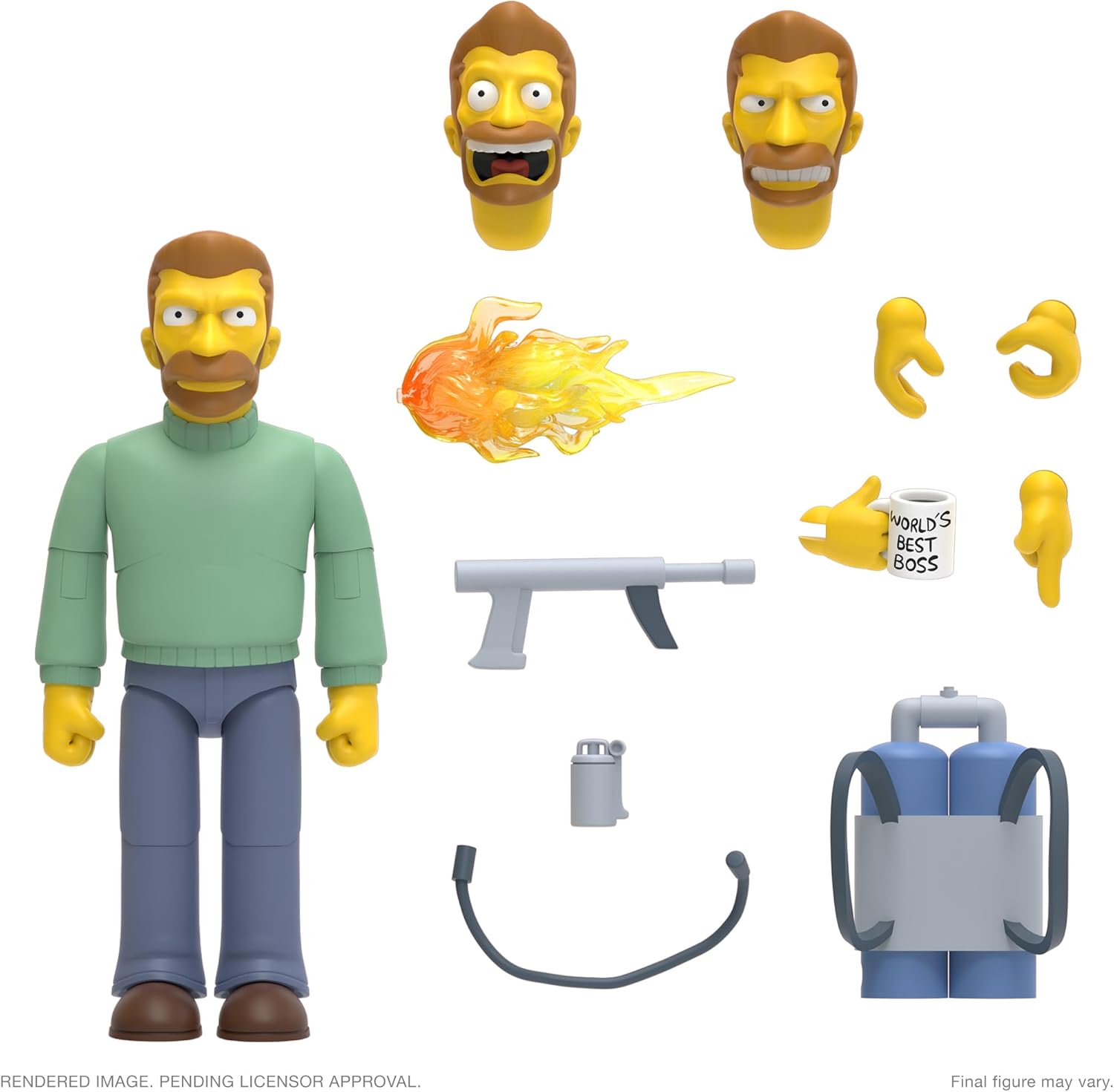 Super7 Ultimates The Simpsons Hank Scorpio - 7" The Simpsons Action Figure with Accessories Classic TV Show Collectibles and Retro Toys