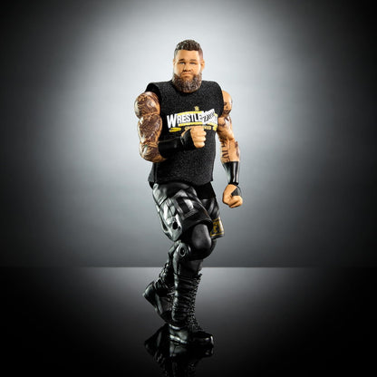 Mattel WWE Ultimate Edition Action Figure & Accessories, 6-inch Kevin Owens Collectible Set, Swappable Heads & Hands, Entrance Gear & 30 Articulation Points, HWP54