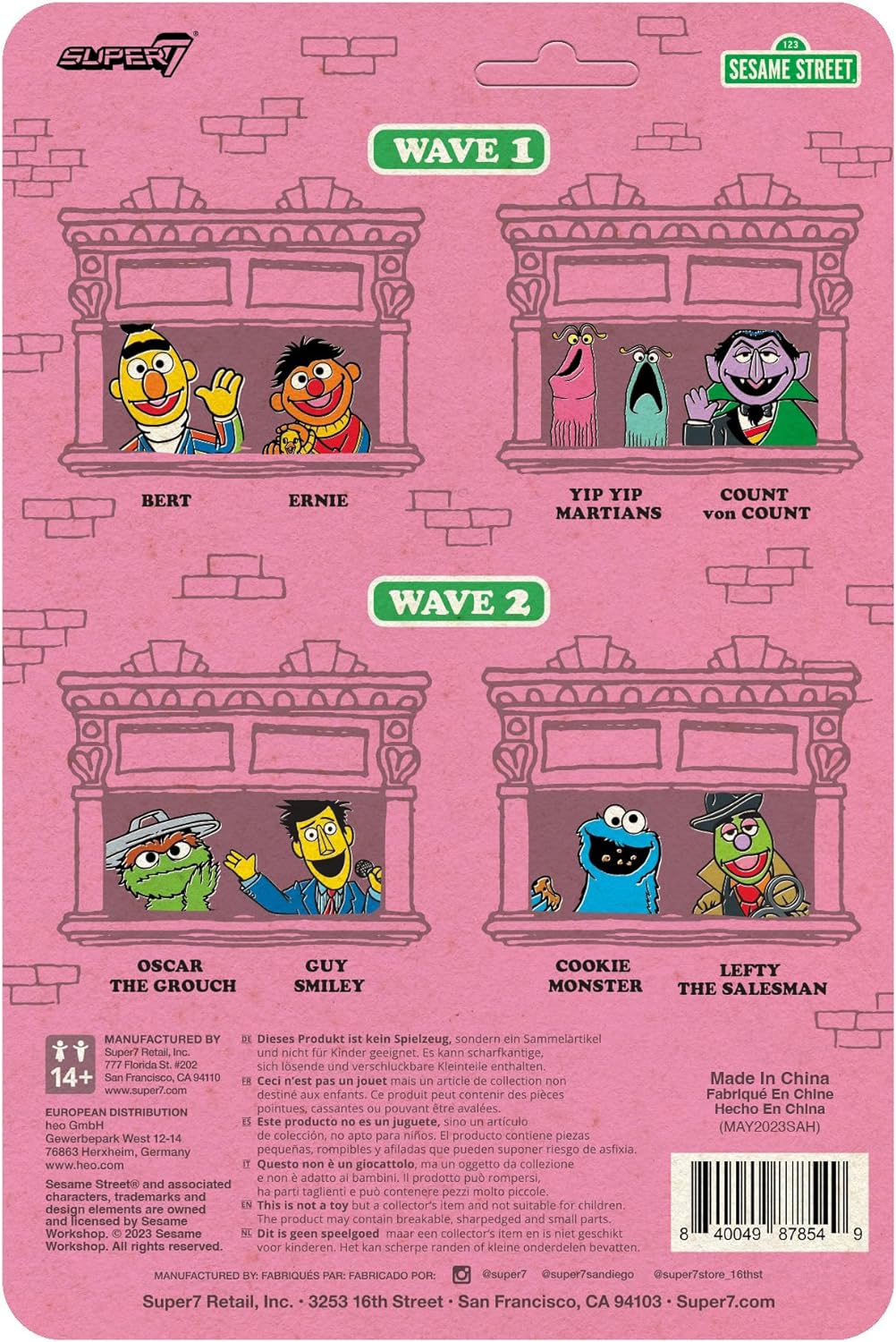 Sesame Street Cookie Monster 3 3/4-Inch Reaction Figures