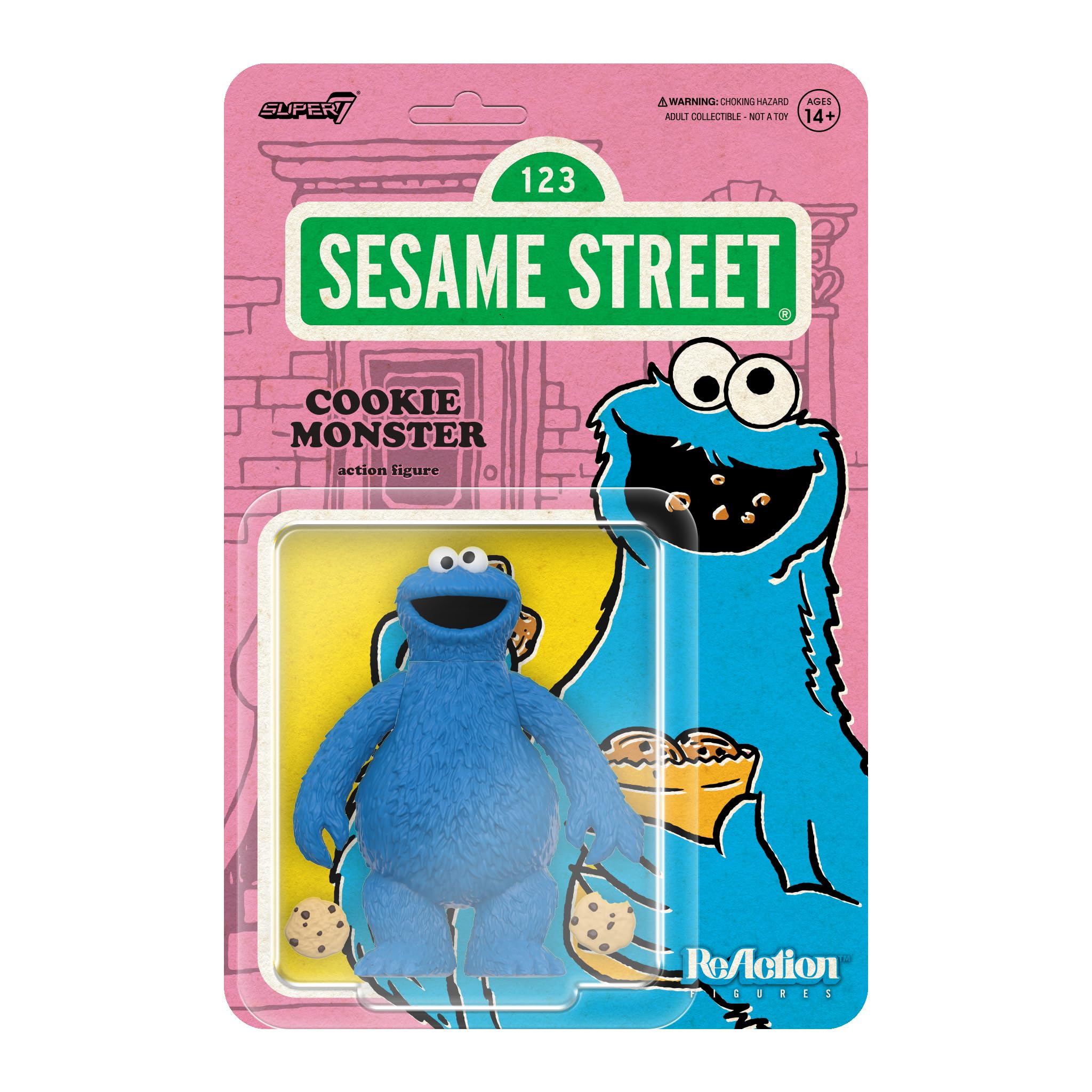 Sesame Street Cookie Monster 3 3/4-Inch Reaction Figures