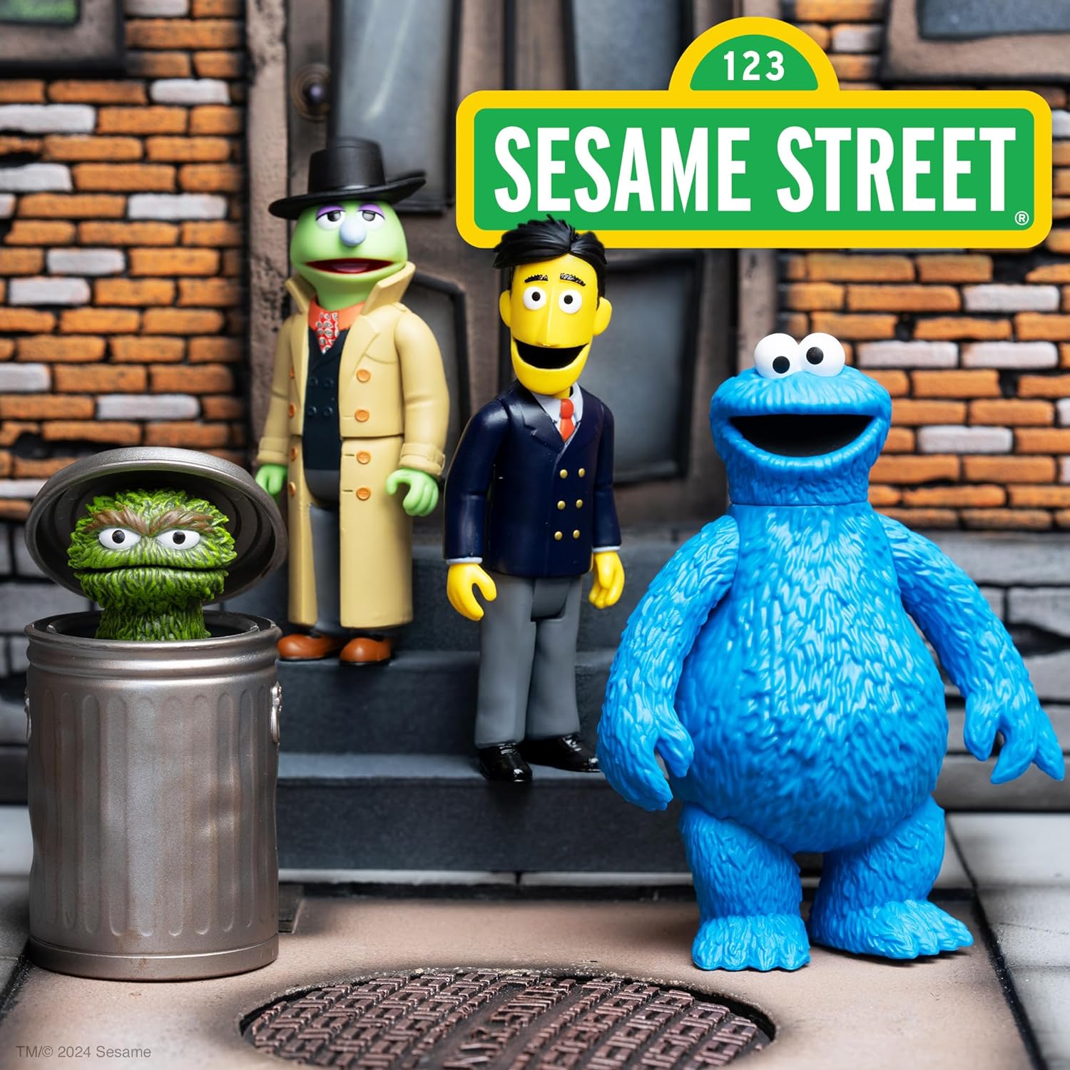 Sesame Street Cookie Monster 3 3/4-Inch Reaction Figures