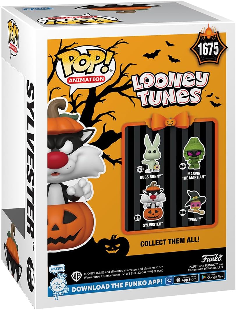Funko Pop! Animation: LTH – Sylvester Cat With Pumpkin - Looney Tunes - Collectable Vinyl Figure - Gift Idea - Official Merchandise - Toys for Kids & Adults - TV Fans - Model Figure for Collectors