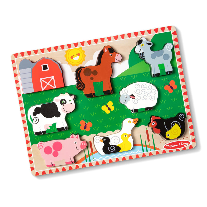 Melissa and Doug Farm Wooden Chunky Puzzle (8 pcs