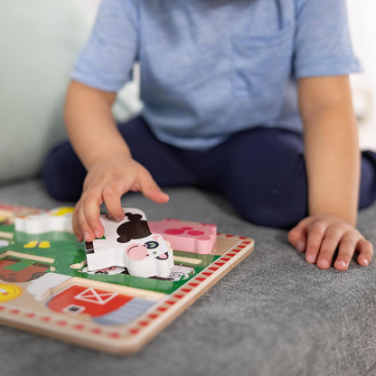 Melissa and Doug Farm Wooden Chunky Puzzle (8 pcs