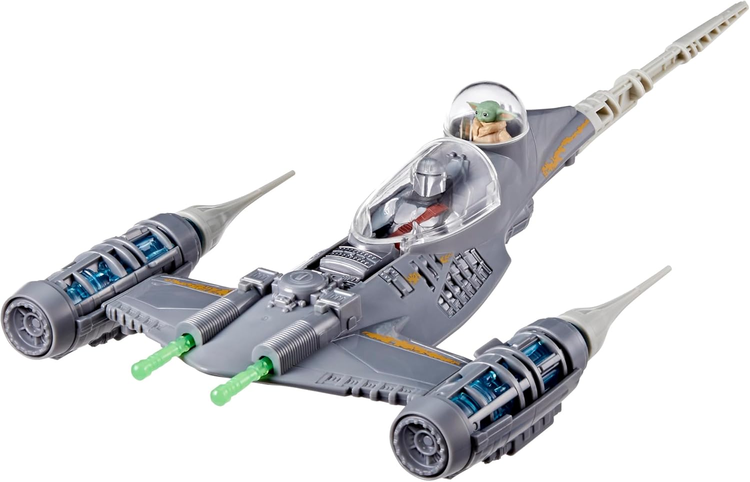 Star Wars Epic Hero Series The Mandalorian's N-1 Starfighter Set, Action Figure Toys for 4+ Year Old Boys and Girls