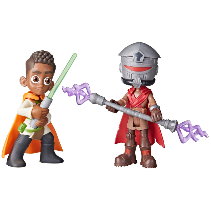 Star Wars Pop-Up Lichtschwert Duell, Kai Brightstar & Taborr Action-Figuren (10 cm), Spielzeug für Kinder